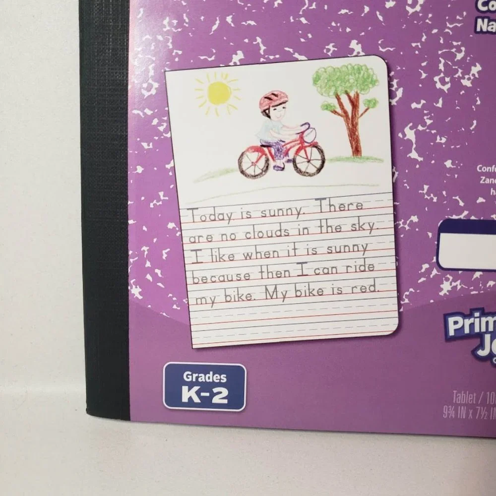 SET of 2 Journal Primary Composition Notebooks Notebook Writing School Supplies